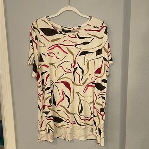 Alfani Short Sleeve Tee with Abstract Print